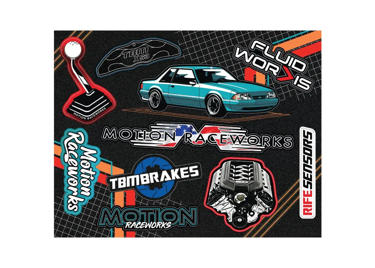 Calypso Foxbody Sticker Sheet 8.5"X11" 1