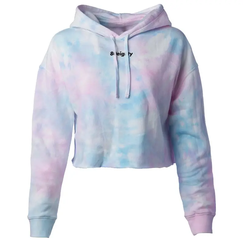 80Eighty® Women's Cotton Candy Crop Hoodie 1