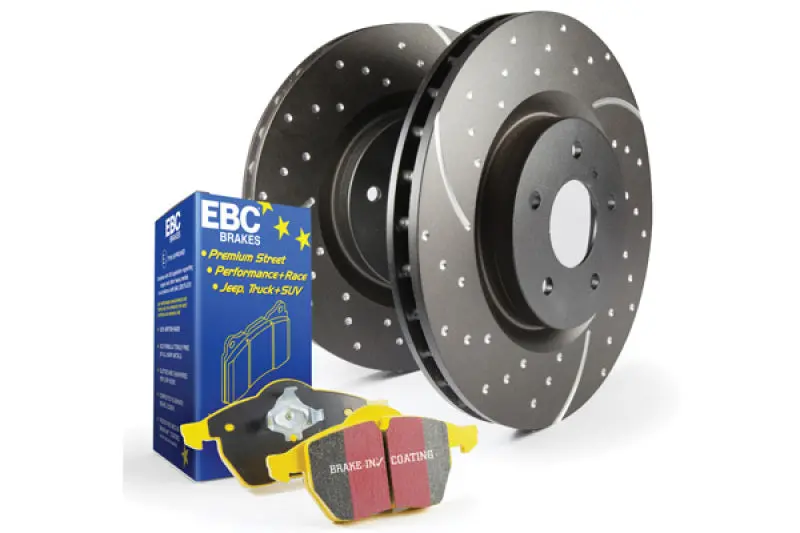 Ebc S5 Performance Brake Kit: Yellowstuff Pads + Gd Drilled & Slotted Rotors 1