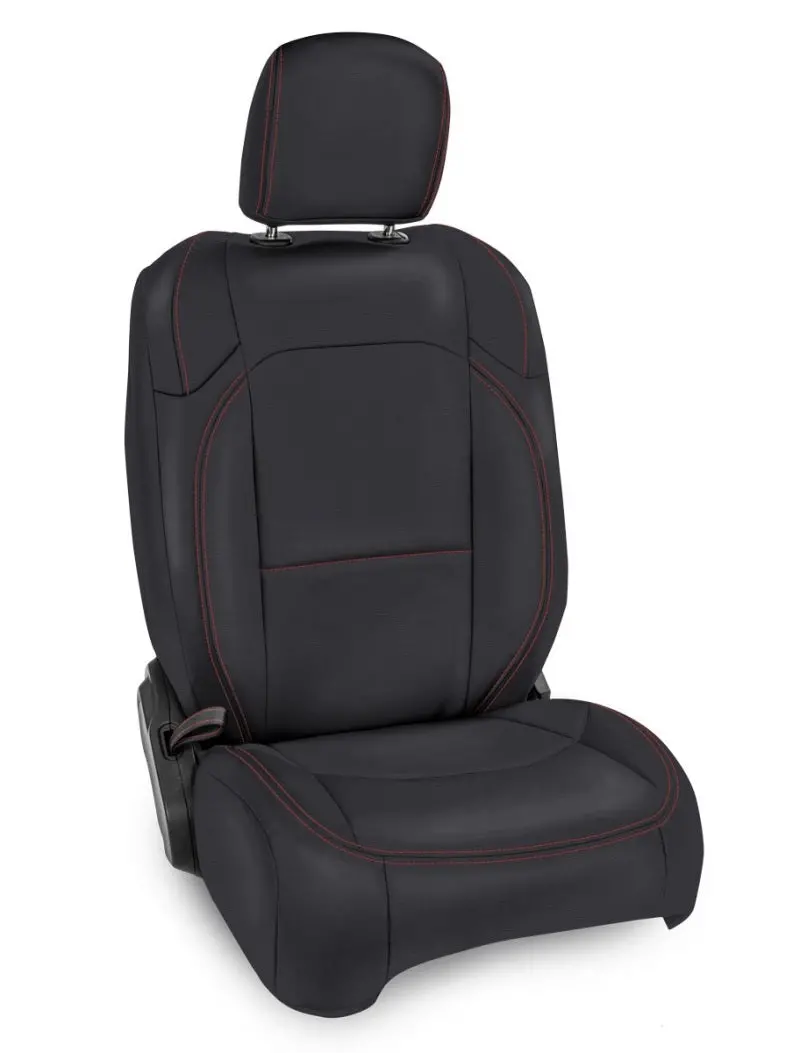Prp Black Front Seat Covers With Red Stitching For 2018+ Jeep Wrangler Jl (2-Door & Rubicon) 1