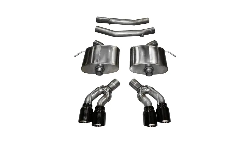 Corsa Black Xtreme Axle-Back Exhaust System For 2016 Cadillac Cts-V 6.2L V8 1