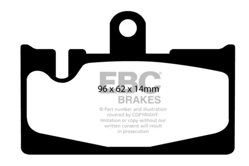 Ebc Redstuff Rear Brake Pads For 2001–2006 Lexus Ls430 4.3L 1