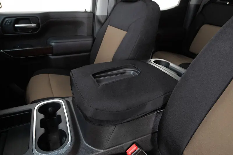 Covercraft Endura Precisionfit Front Row Seat Covers For 2015–2024 Ford Edge – Tan/Black 1