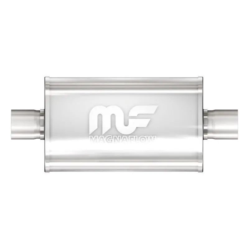 Magnaflow Stainless Steel Performance Muffler – 5" X 8" Oval, 4" Inlet/Outlet, 14" Body Length 1