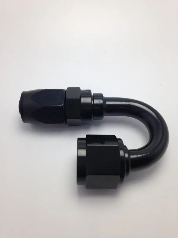 Fragola -10An 180-Degree Pro-Flow Hose End – Black Anodized 1