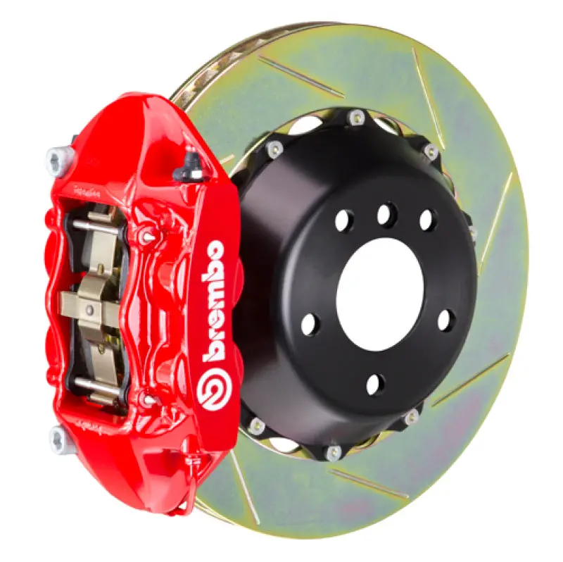 Brembo Gt Big Brake Kit For 1984–1987 Ferrari Testarossa – Rear 4-Piston Calipers, 380X28Mm Two-Piece Slotted Rotors (Red Finish) 1