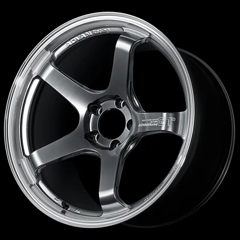 Advan Gt Beyond Forged Alloy Wheel: 19X10", +35Mm Offset, 5X114.3, 73.1Mm Bore, Hyper Platinum Black Finish 1