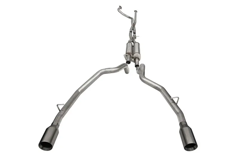Corsa Xtreme Dual-Outlet Cat-Back Exhaust For 2021–2022 Dodge Ram Trx Crew Cab – Gunmetal Tips 1