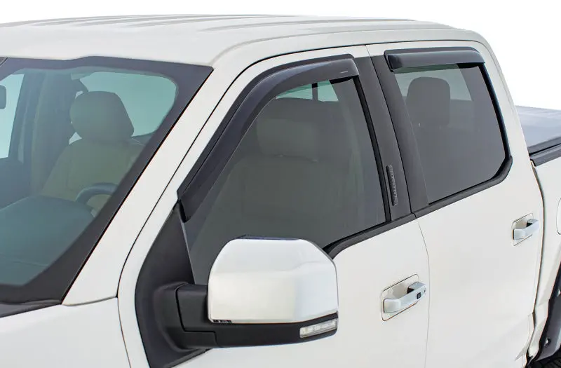 Stampede Smoke-Tinted Sidewind Deflector Kit For 2019 Chevrolet Silverado 1500 Double Cab 1