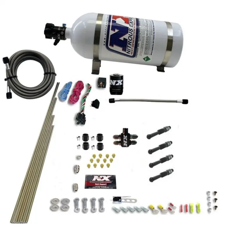 Nitrous Express Dry Direct-Port Nitrous System For 4-Cylinder Engines – Includes 10Lb Bottle 1