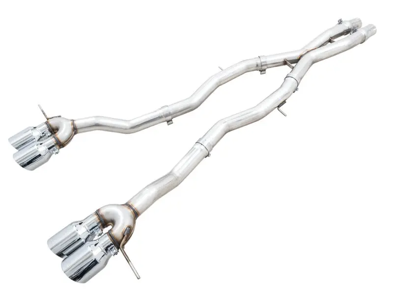 Awe Track Edition Cat-Back Exhaust For Bmw G80/G82 M3/M4 – Chrome Silver Tips 1