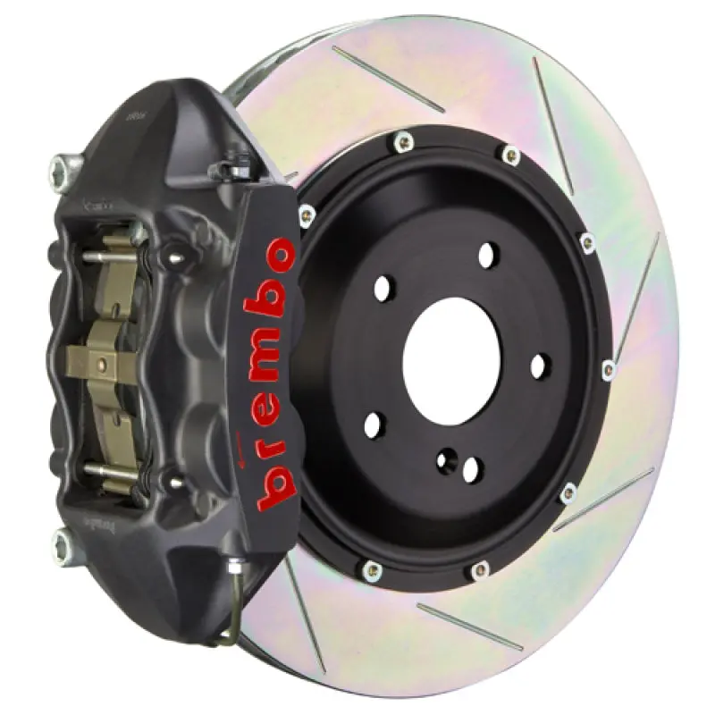 Brembo Gts Rear Big Brake Kit For Infiniti Fx35/Fx50 (2009–2013) & Qx70 (2014–2017) – 345X28Mm Slotted Two-Piece Rotors, 4-Piston Calipers, Black Finish 1