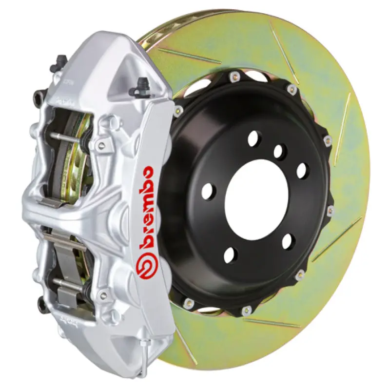 Brembo Gt Big Brake Kit For 1988–1991 Ferrari Testarossa – Front 6-Piston Calipers With 380X32Mm Slotted Two-Piece Rotors, Silver Finish 1