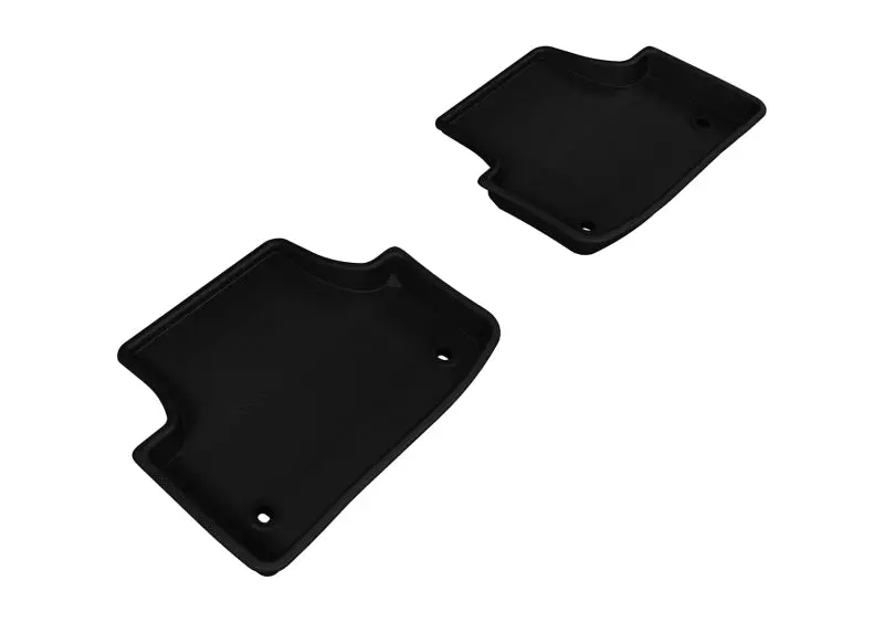 3D Maxpider Kagu All-Weather Rear Floor Mats For 2015–2020 Audi A3, A3 Sportback E-Tron, Rs3 & S3 – Black 1