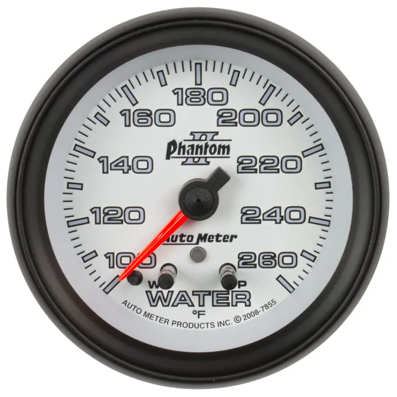 Autometer Phantom Ii 2-5/8" Mechanical Coolant Temperature Gauge (260°F Range) 1