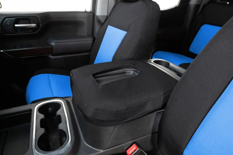 Covercraft Endura Precisionfit Seat Covers For 2021–2024 Ford F-150 – Front Row, Blue/Black Colorway 1