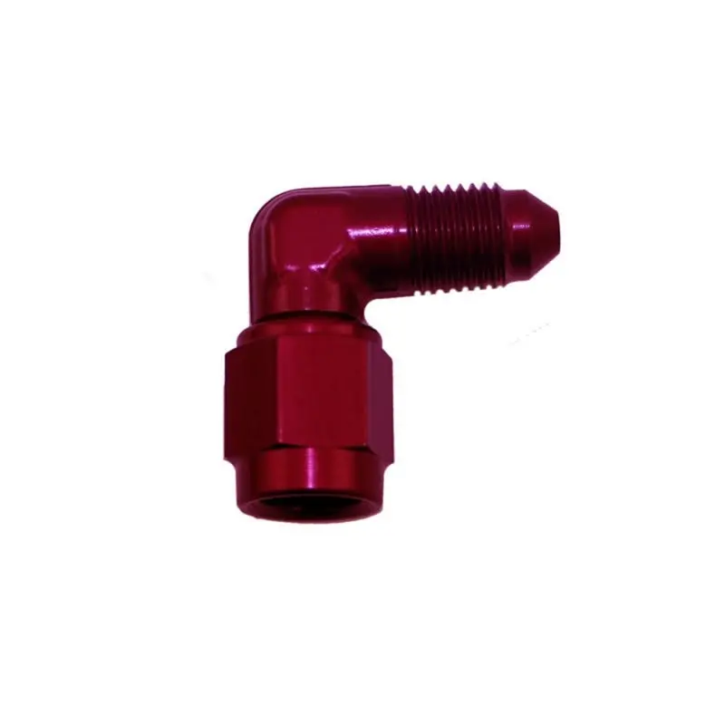 Nitrous Express 3An Swivel Fitting – Male To 90° Female -3, Red Anodized 2