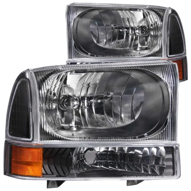 Anzo Crystal Black Projector Headlights For 2000–2004 Ford Excursion 1