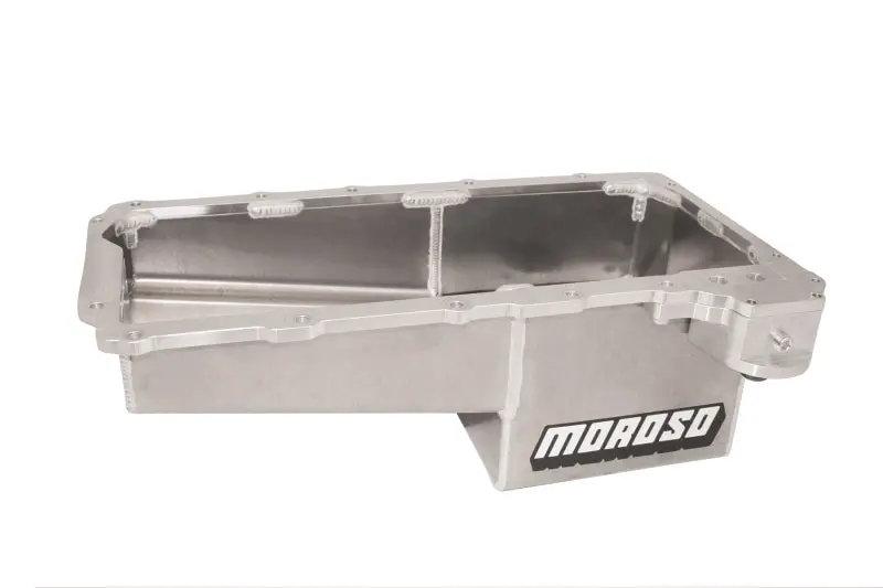 Moroso Aluminum 7-Quart Wet Sump Oil Pan For Gm Ls/16+ Copo Camaro With Rear Sump & Drag Race Baffling 1
