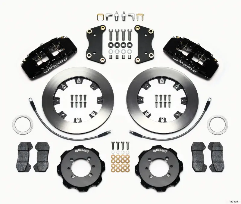 Wilwood Dynapro 6-Piston Front Brake Hat Kit – 12.19" Rotor Compatible, Includes Lines, Fits 2012 Fiat 500 1