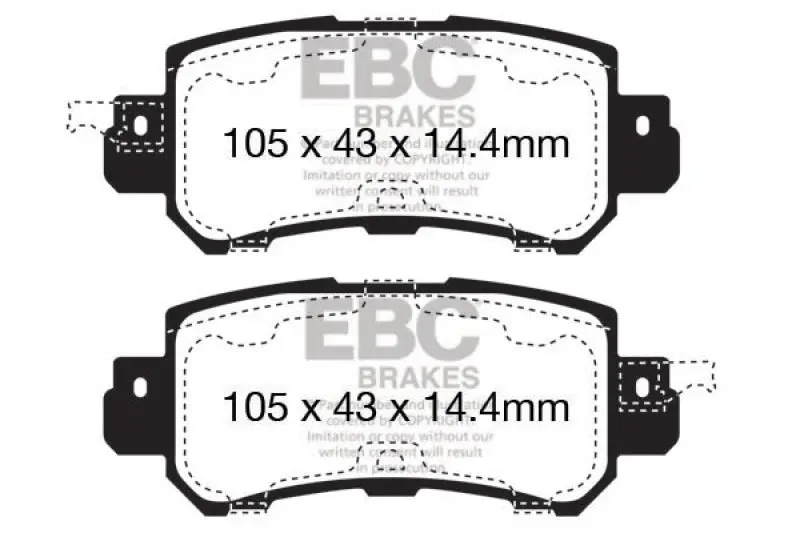 Ebc 12+ Mazda Cx-5 2 Ultimax2 Rear Brake Pads 1