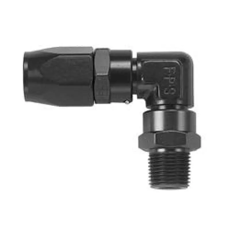 Fragola -10An 90-Degree Hose Fitting – 3/4"-16 Thread, Black Anodized (Pack Of 8) 1