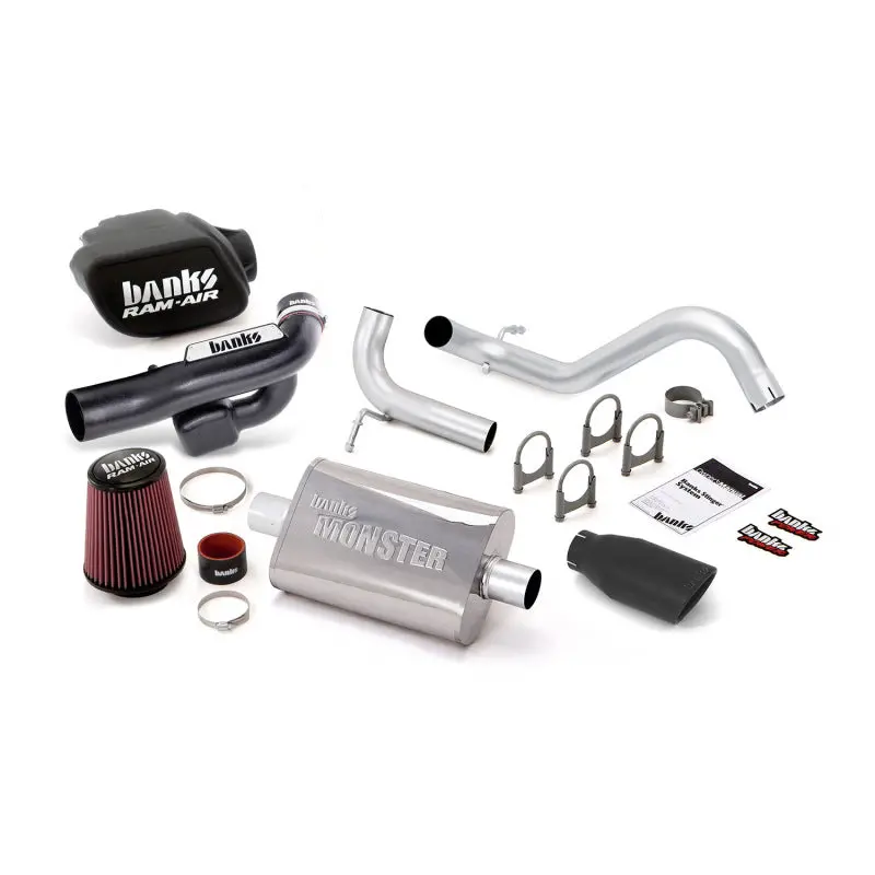 Banks Power Stinger Exhaust System For 2012–2015 Jeep Wrangler 3.6L – Single Exit, Stainless Steel, Black Tip 1