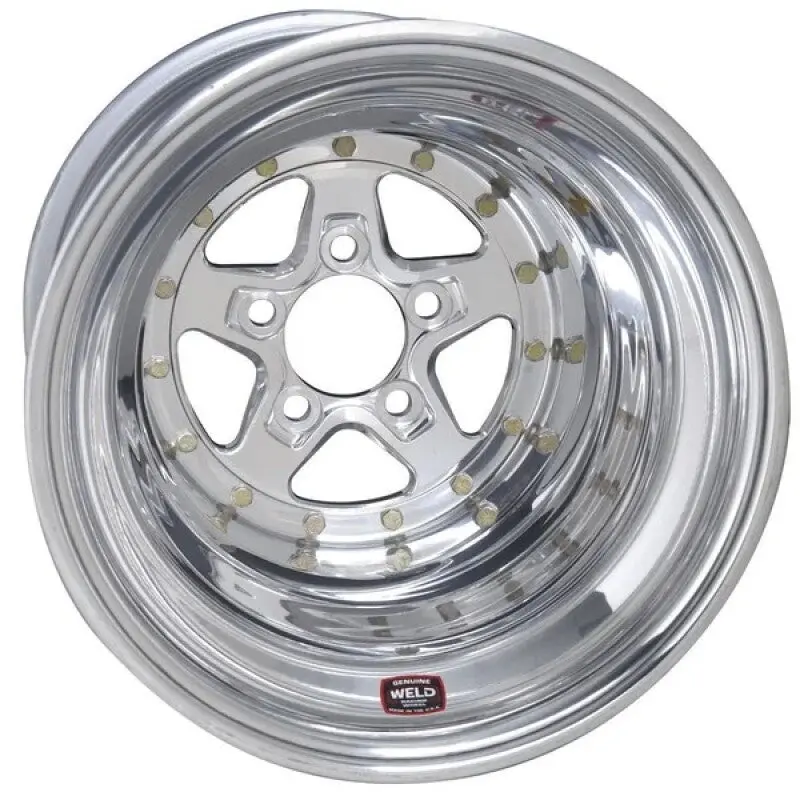 Weld Alumastar 2.0 Polished Aluminum Wheel – 15X8, 5X4.75, 4-Inch Backspace, Non-Beadlock Design 1