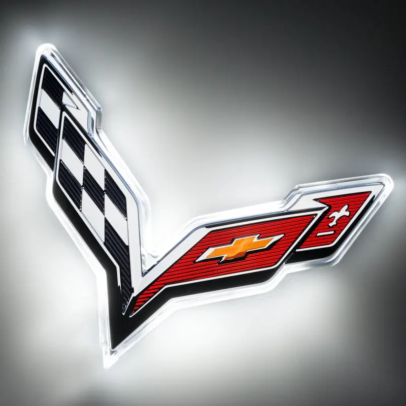Oracle Illuminated Rear Emblem – Custom Fit For Chevrolet Corvette C7, White Led Glow, Includes Warranty Info 1