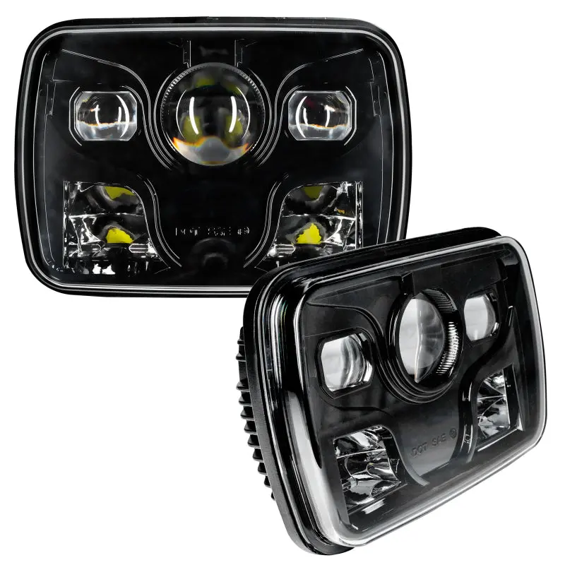 Oracle Led Replacement Headlights – 7" X 6", 40W Per Unit, Black Housing (Sold As Pair) 1