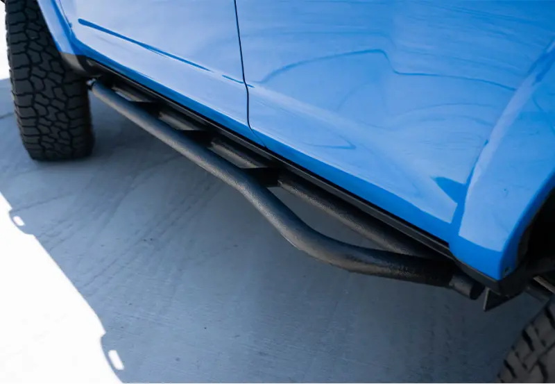 Cali Raised 10-24 Toyota 4Runner Trail Edition Bolt On Rock Sliders - No Kick Out / Powder Coat 1