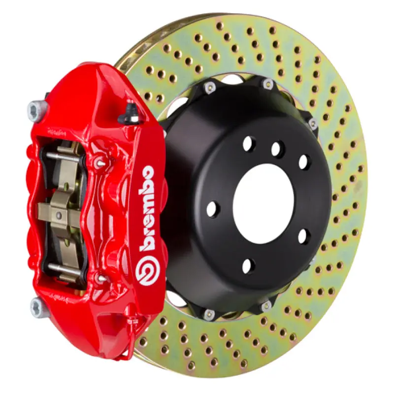 Brembo Gt Big Brake Kit – Rear Upgrade For Tesla Model S Awd (Non-Plaid), 365X29Mm Two-Piece Drilled Rotors, Red Calipers 1