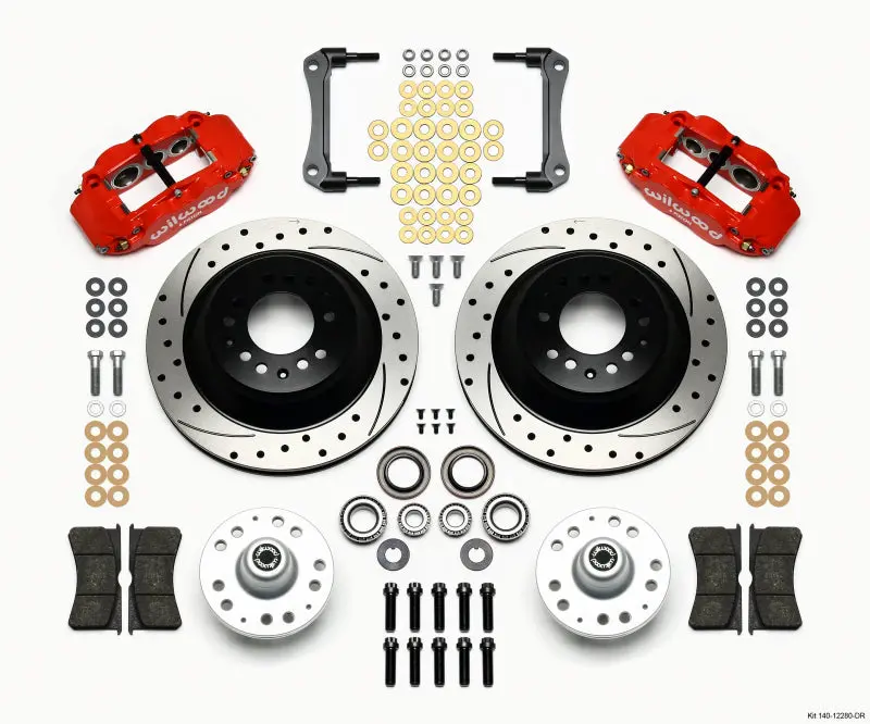Wilwood Narrow Superlite 6R Front Hub & 1-Piece Rotor Kit – 12.88" Drilled, Red – Fits 1979–1981 Camaro 1