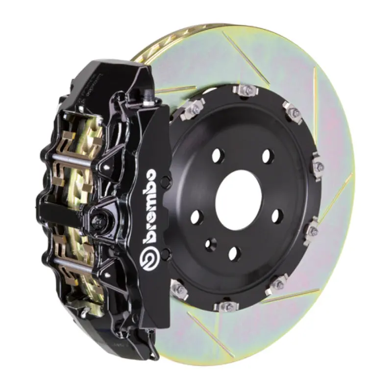 Brembo 15-19 Golf R Front Gt Bbk 6 Piston Cast 380X34 2Pc Rotor Slotted Type1-Black 1