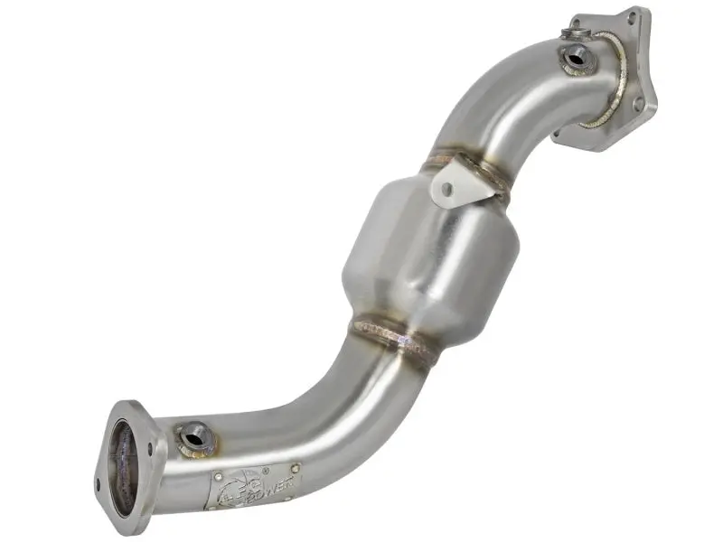 Afe Twisted Steel Catted Down-Pipe For 2013–2016 Cadillac Ats 2.0L Turbo L4 1