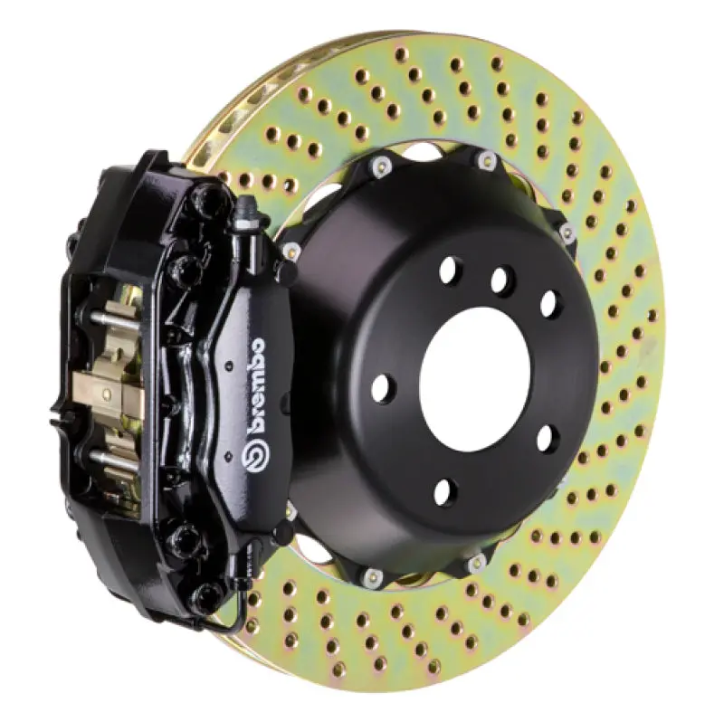 Brembo Gt Big Brake Kit – Rear, 345X28Mm Two-Piece Drilled Rotors & 4-Piston Calipers For 2015–2018 Bmw M3 1