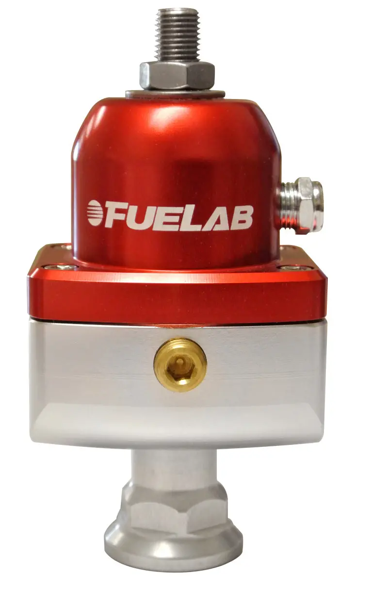 Fuelab High-Pressure Adjustable Mini Fuel Pressure Regulator – 25–65 Psi, -6An In / Dual -6An Out (Red) 1